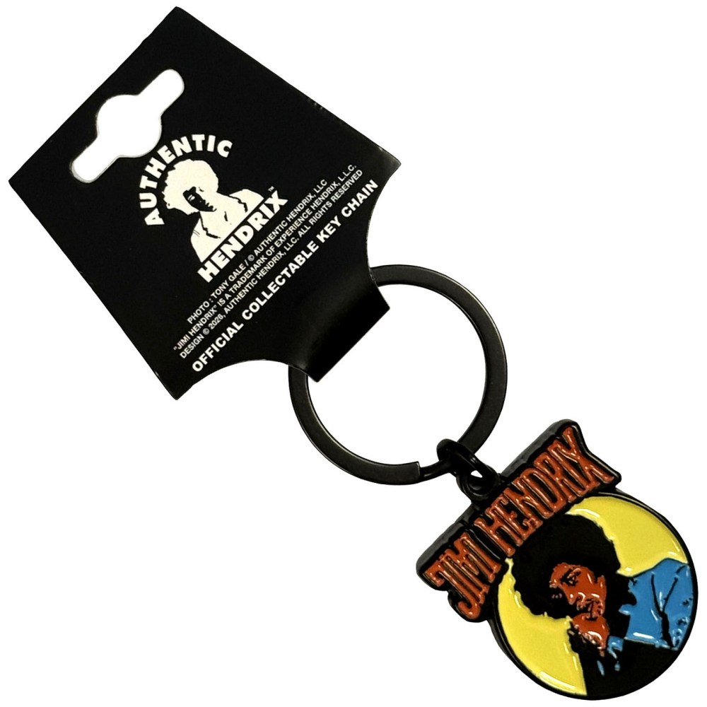 Jimi Hendrix - Vintage Circle Keychain - Multicolours